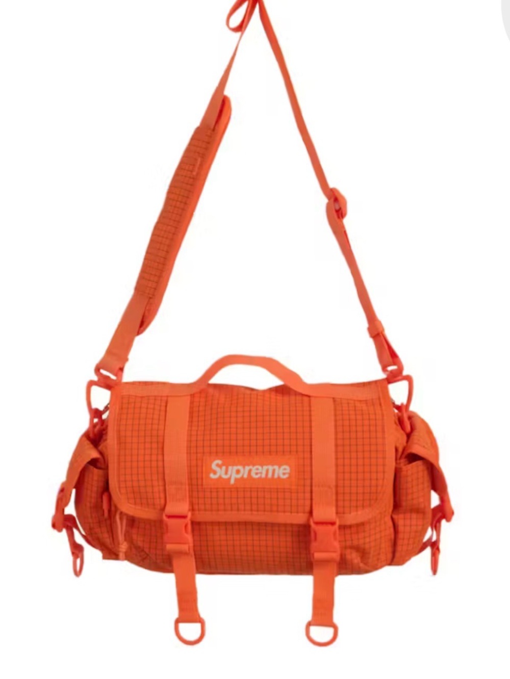 NWOT Supreme Mini Duffle Bag, 3M Highlighter Orange